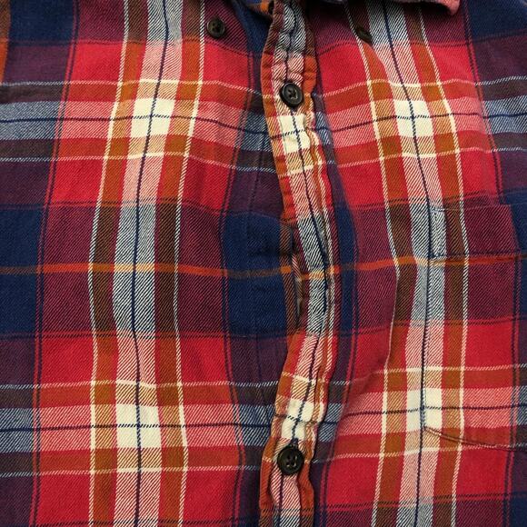 Men’s St. John’s Bay Blue/Red Plaid Button Down - Picture 3 of 6